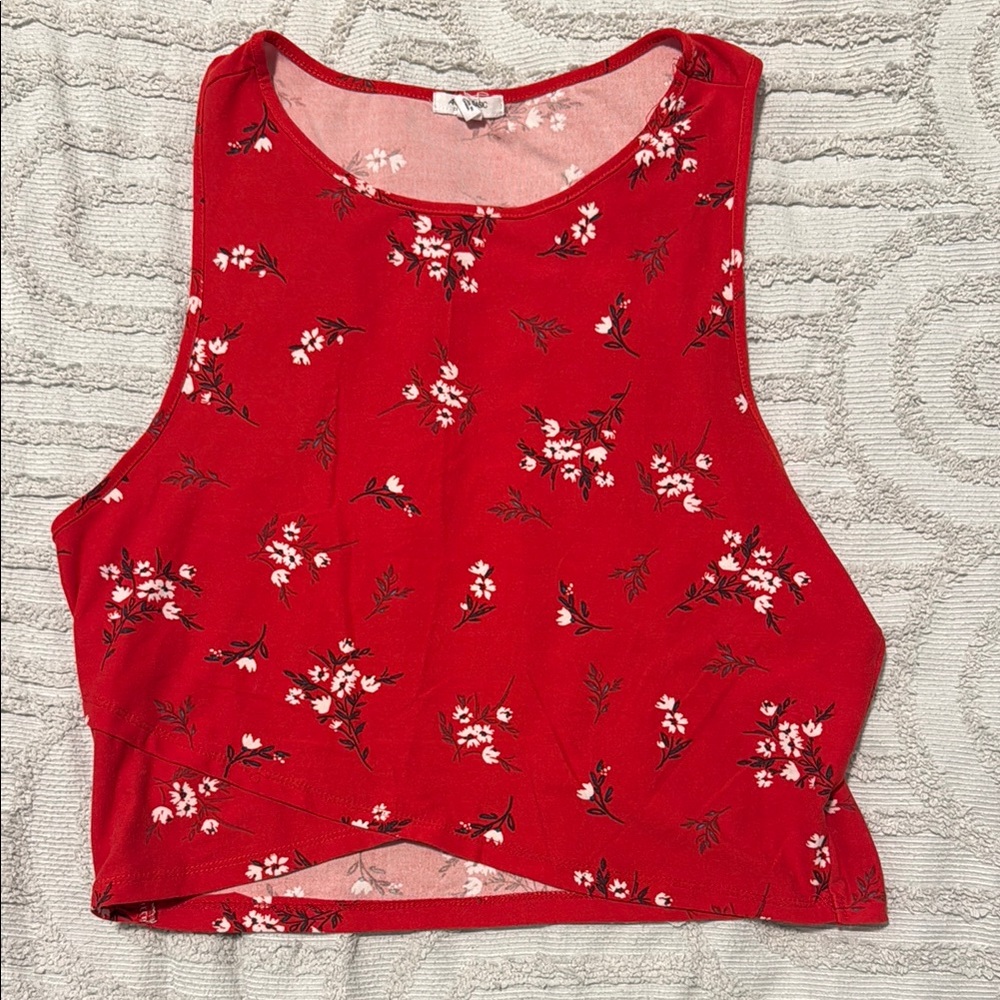 Ladies Ardene Floral Red Sleeveless Top